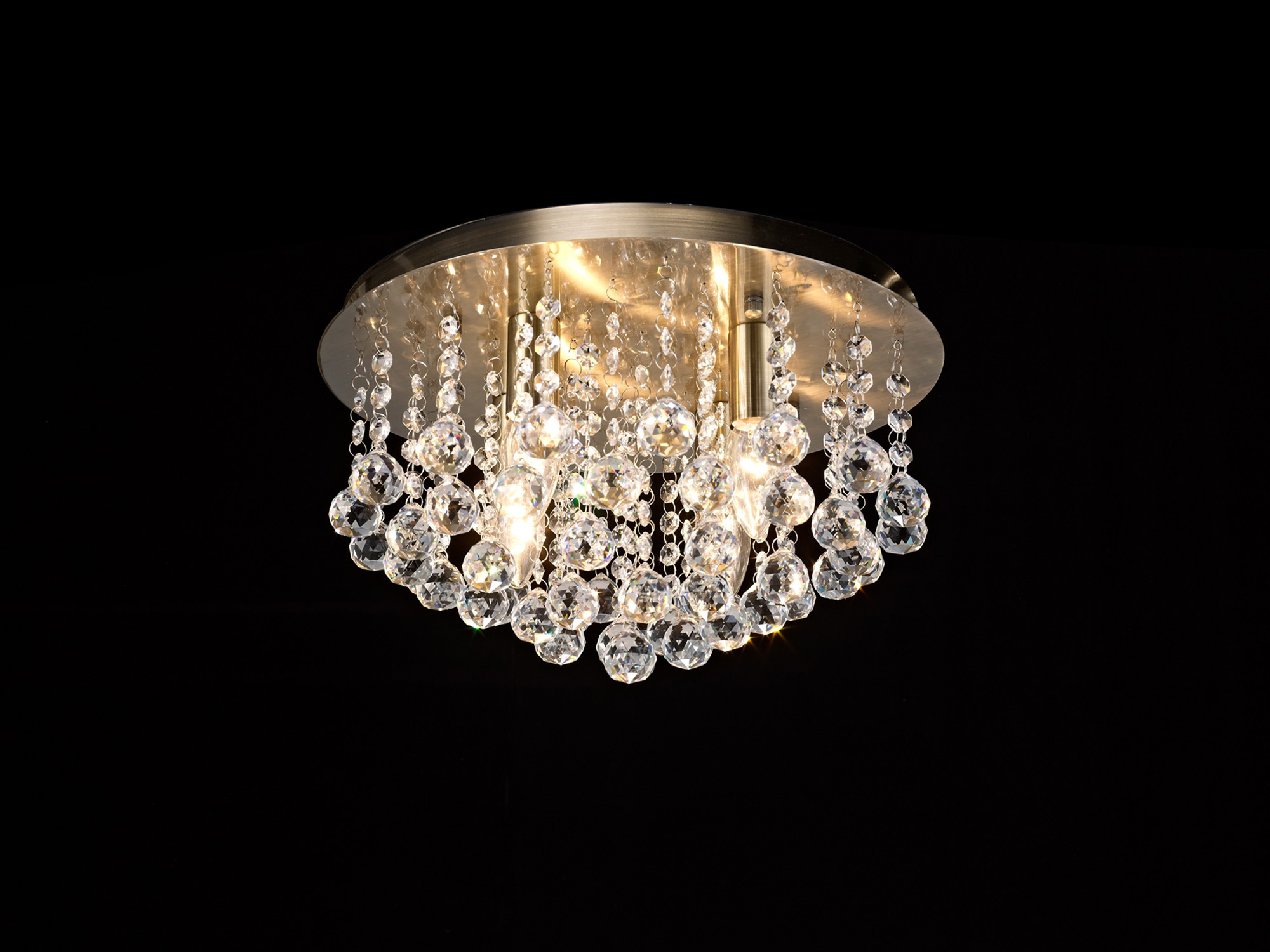 Acton Crystal Ceiling Lights Deco Flush Crystal Fittings